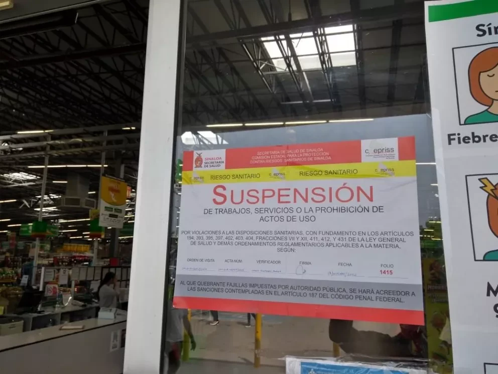 Por no cumplir medidas sanitarias suspenden 115 establecimientos en Sinaloa