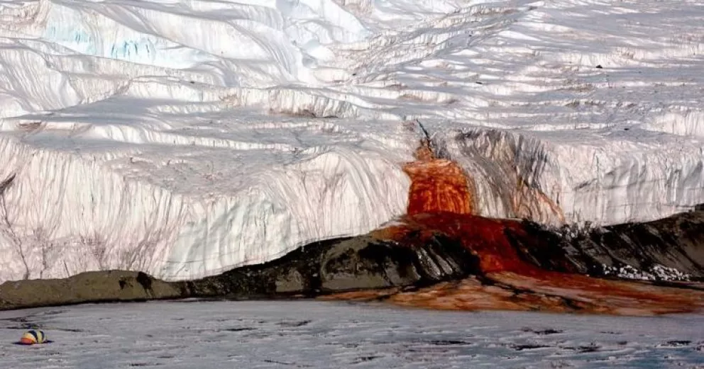 El misterio detrás de las cataratas de sangre de la Antártida