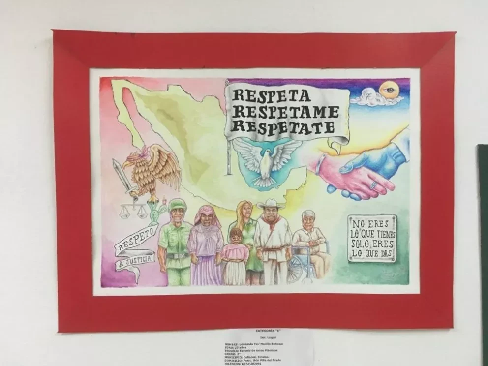 En México Luchamos por el Respeto. Sinaloense gana Concurso Nacional de Dibujo