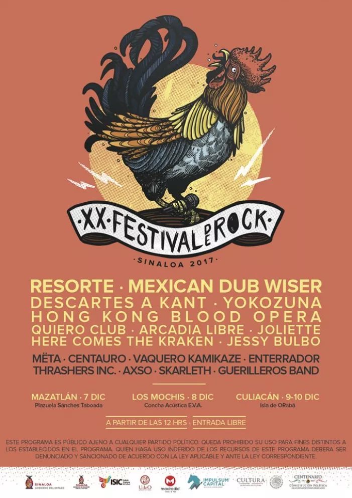 XX Festival de Rock en Sinaloa - Agenda Cultural Semanal -