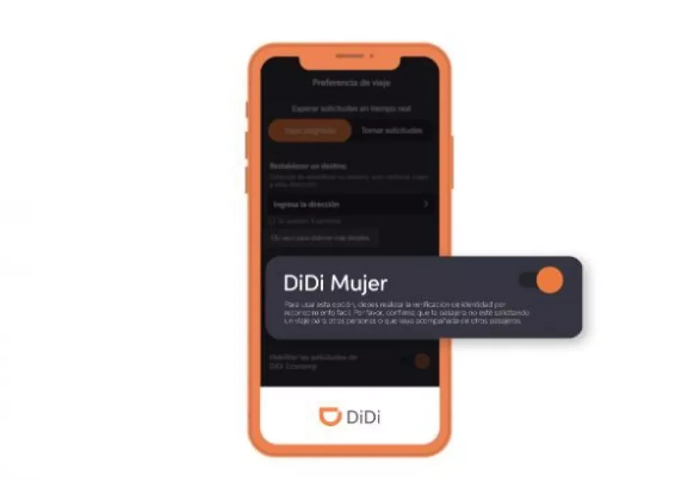 Con DiDi Mujer las conductoras podrán viajar sólo con mujeres