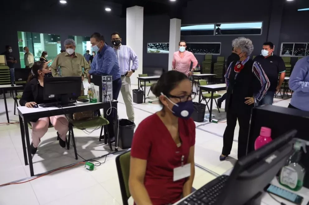Destaca Quirino trabajo realizado en el Call Center COVID