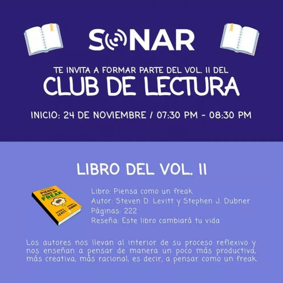 Desarrolla tus capacidades en el Club de Lectura Sonar