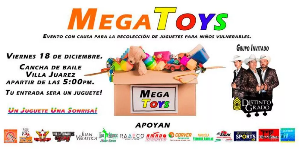 Villajuarences se unen para recolectar juguetes con MegaToys