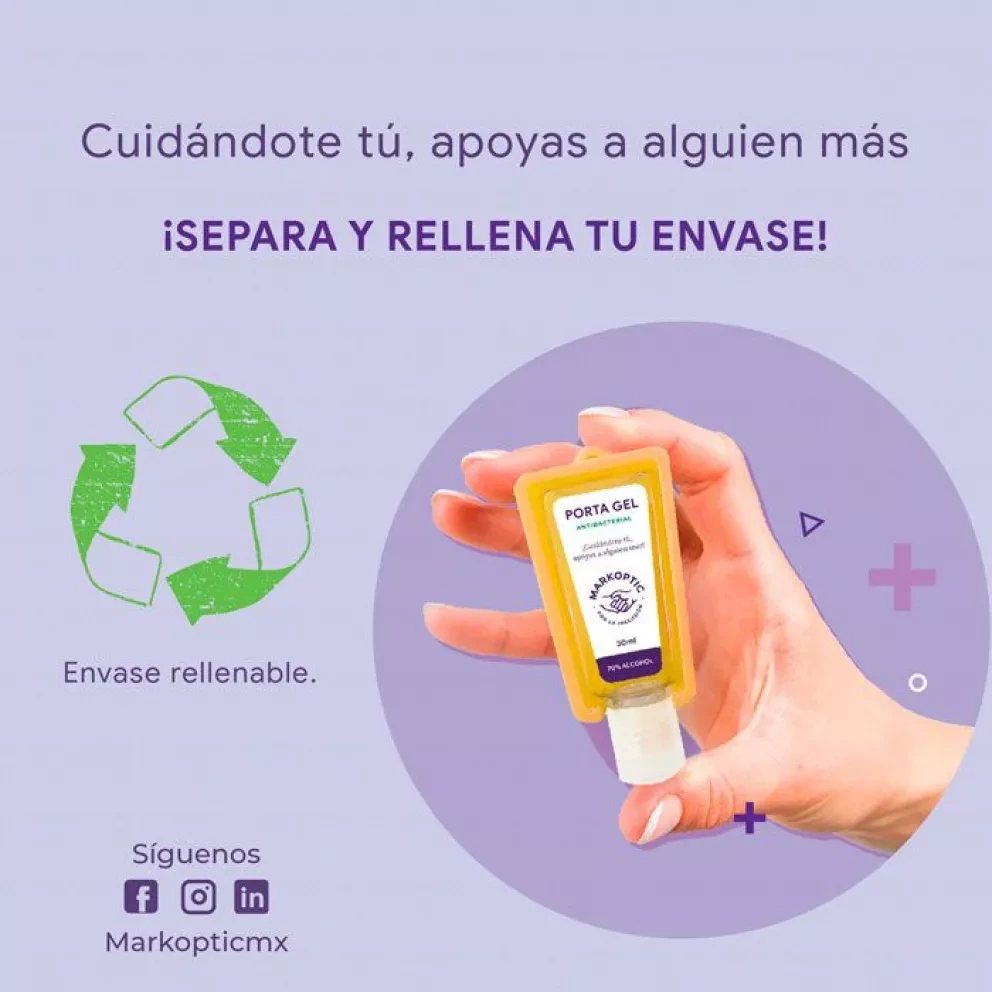 Markoptic diseña Porta Gel en beneficio a la inclusión y comunidad