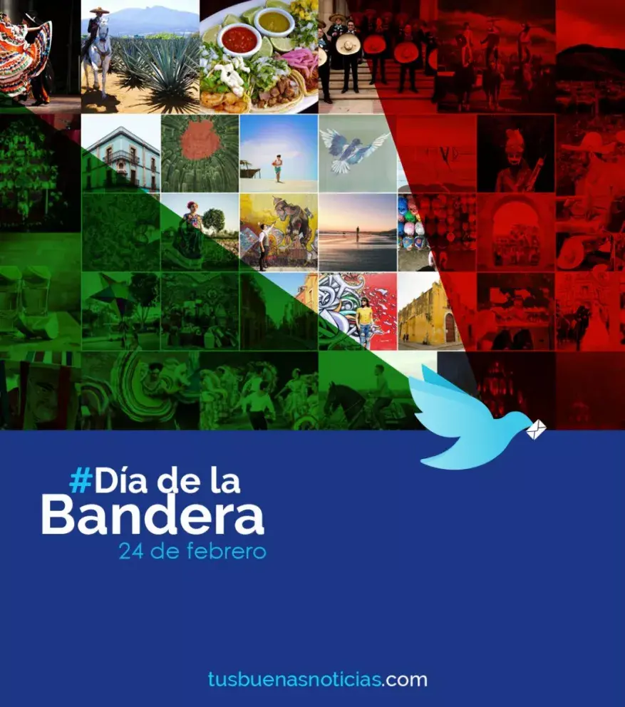 Día de la Bandera de México: Independencia, justicia y libertad.