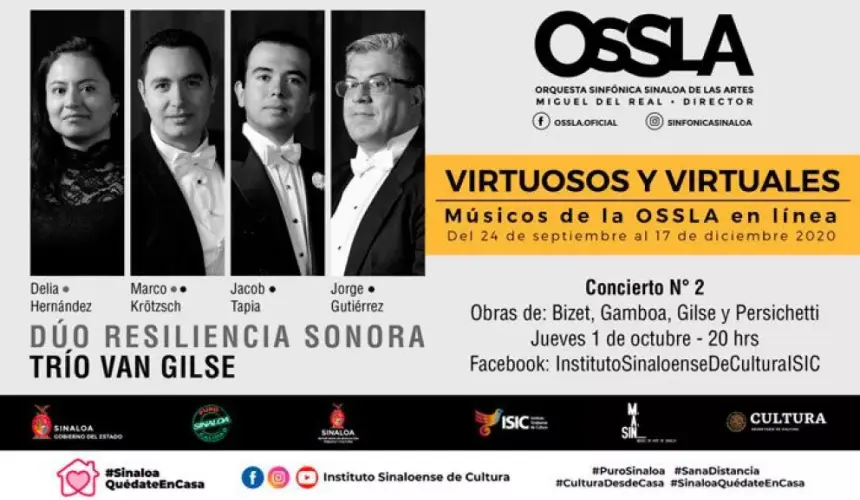 Disfruta de músicos de la OSSLA por streaming gratis