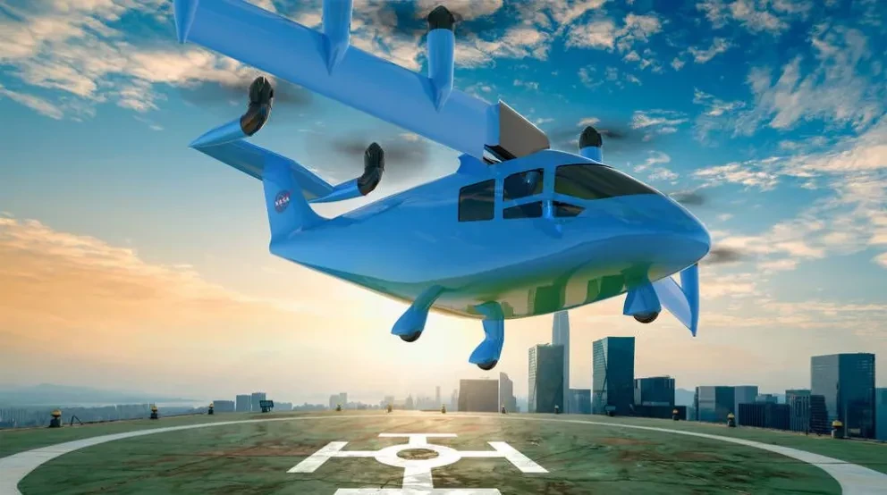 Taxis voladores. La NASA trabaja en vertiports , el vehículo que podría despegar y aterrizar en el futuro