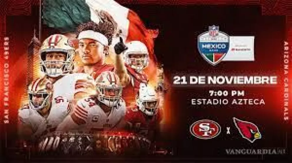 Los Arizona Cardinals jugarán contra los San Francisco 49ers en la Ciudad de México