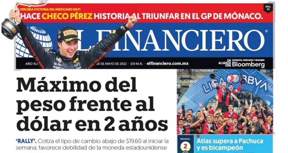 Portadas de los principales diarios nacionales de México