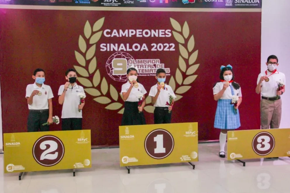 Premian a niños y niñas que representará a Sinaloa en la 22 Olimpiada Nacional de Matemáticas.