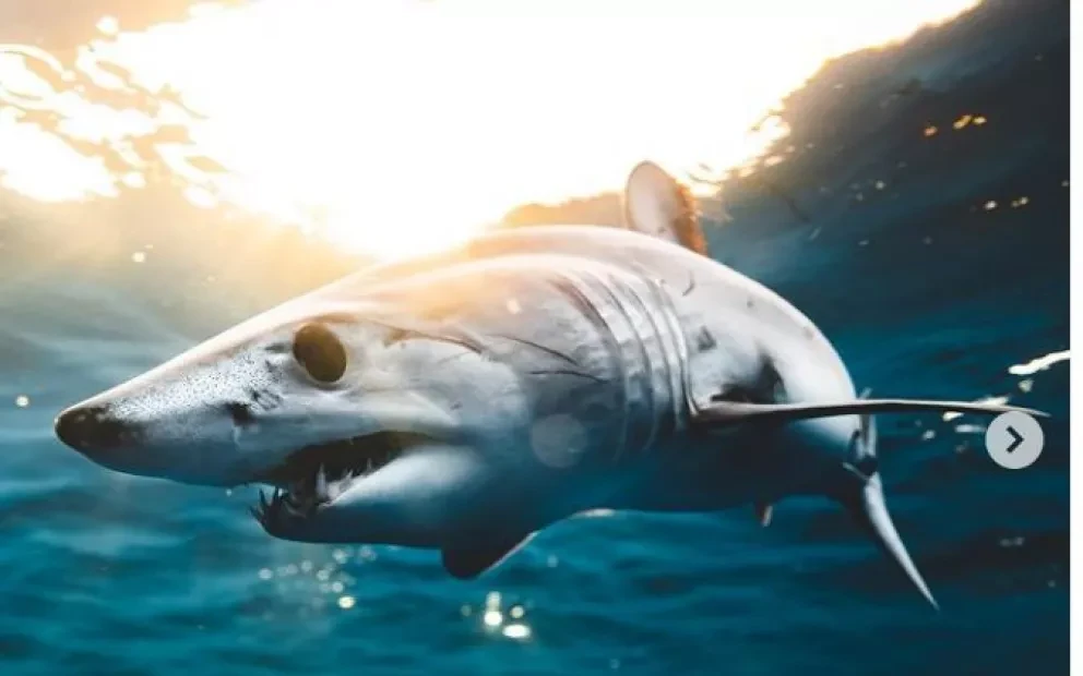 Tiburón se traga una cámara y logra grabar su interior.