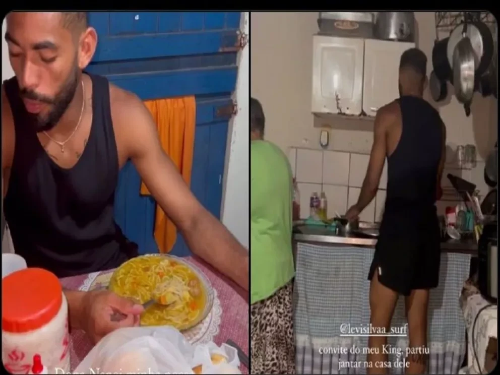 Famoso futbolista regresa a casa para comer sopa de fideos con su familia