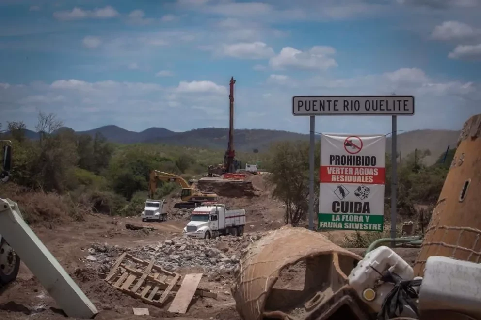 Casi listo, Puente del Río Quelite tendrá cimentación de 26 metros de profundidad