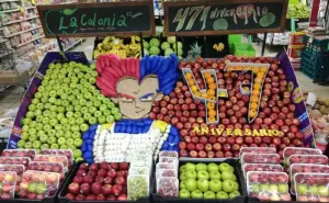 Supermercado hace obras de arte usando frutas y verduras; Sonic, Gokú y Pikachu, entre las figuras creadas