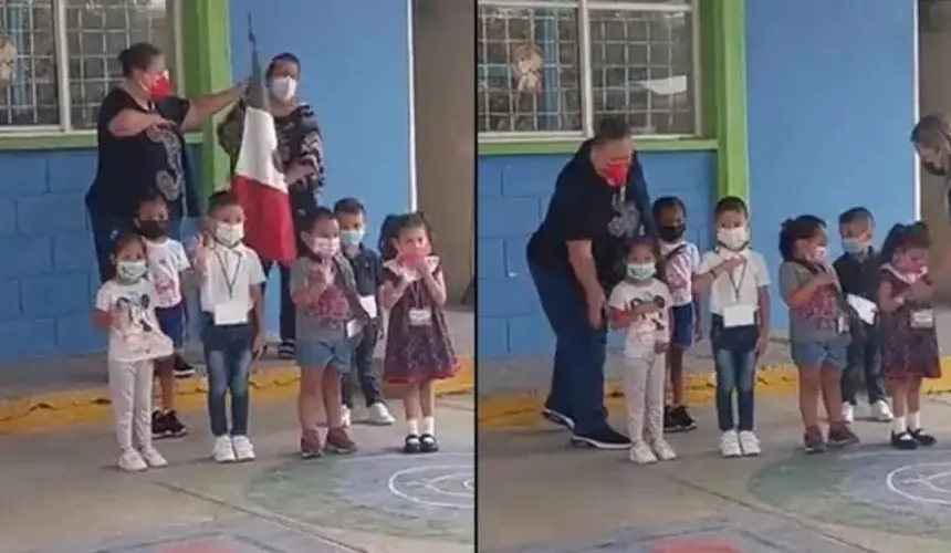 “¿Listos? Saludar, ¡Ya!” Niños realizan cómico momento que causa ternura en el mundo entero