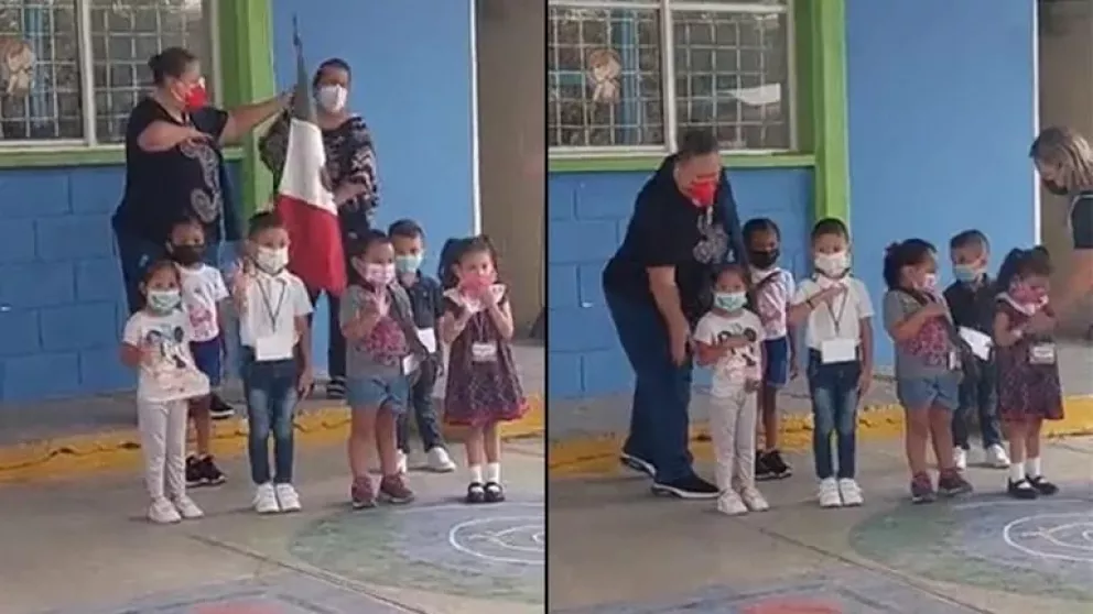 “¿Listos? Saludar, ¡Ya!” Niños realizan cómico momento que causa ternura en el mundo entero