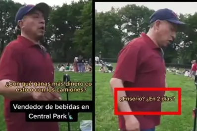 Mexicano dice ganar entre 4 a 5 mil dólares por dos días vendiendo agua en Central Park.