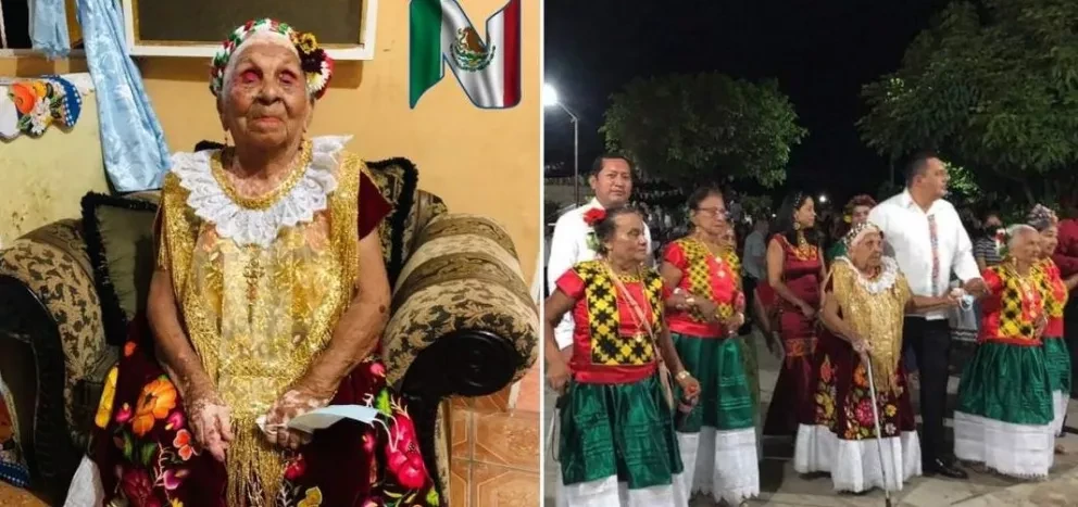 Se trata de la abuela zapoteca, Sabina Espinoza Gálvez, de 104 años, considerada la persona más anciana de Santiago Niltepec.