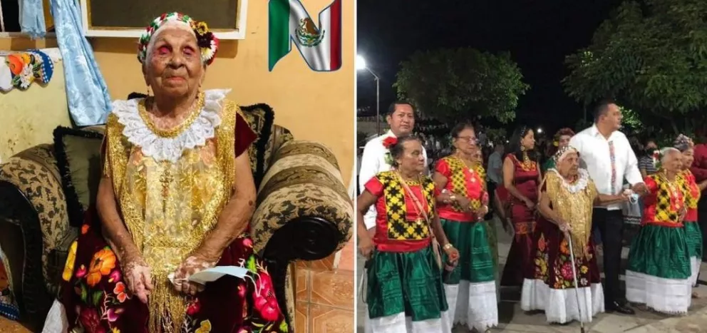 Se trata de la abuela zapoteca, Sabina Espinoza Gálvez, de 104 años, considerada la persona más anciana de Santiago Niltepec.
