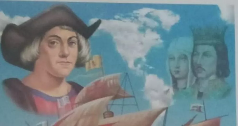 Cristóbal Colón; así fue como emprendió su viaje al Mar Tenebroso, conocido hoy como Océano Atlántico.
