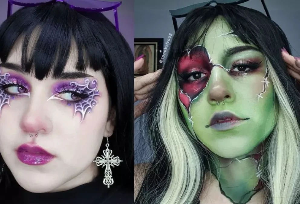 Fer lleva el arte a través del dibujo y el maquillaje.