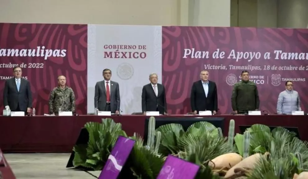 AMLO encabezó la presentación del Plan de Apoyo a Tamaulipas desde Ciudad Victoria.