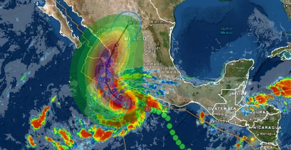 La tormenta tropical Roslyn ocasionará lluvias en Colima, Guerrero y Michoacán.