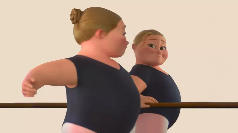 Reflect, el corto de Disney donde una niña de talla grande lucha contra la dismorfia corporal.