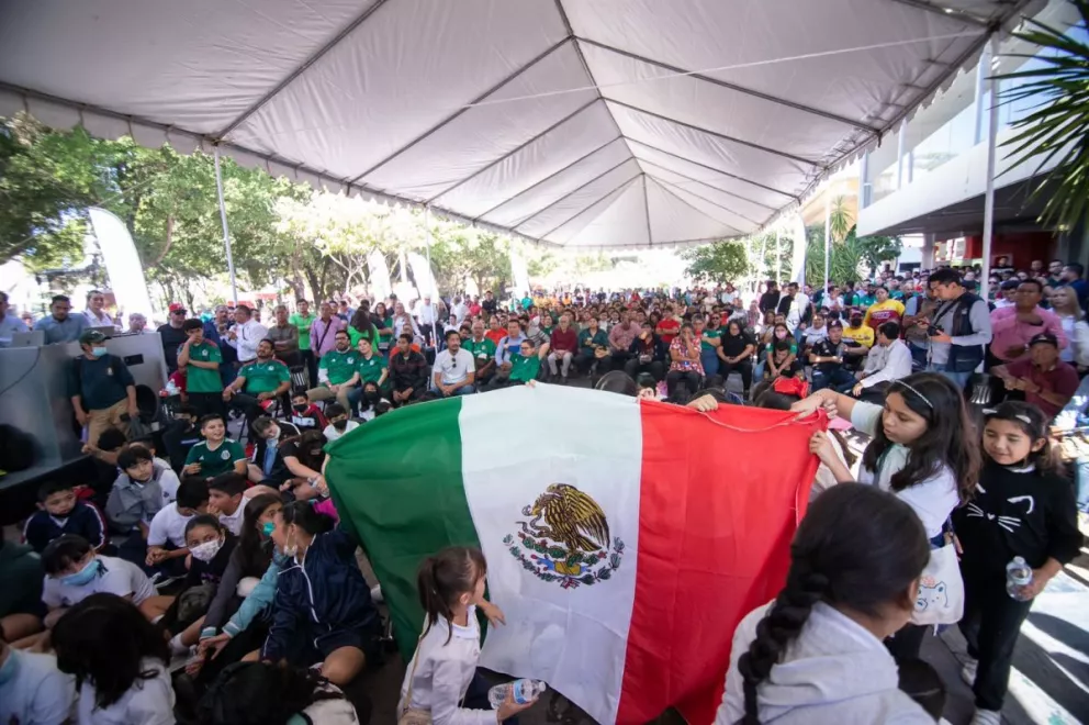 Con gran entusiasmo se vivió el partido ‘México vs Polonia’ en en Centro de Culiacán