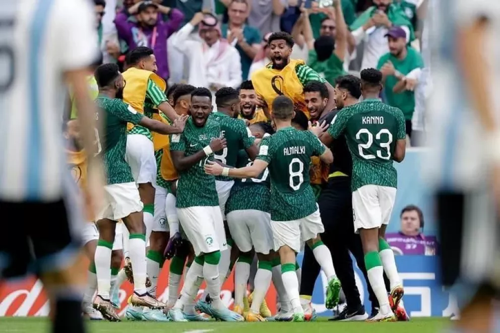 Arabia Saudita gana su primer partido contra Argentina. Foto: Cortesía