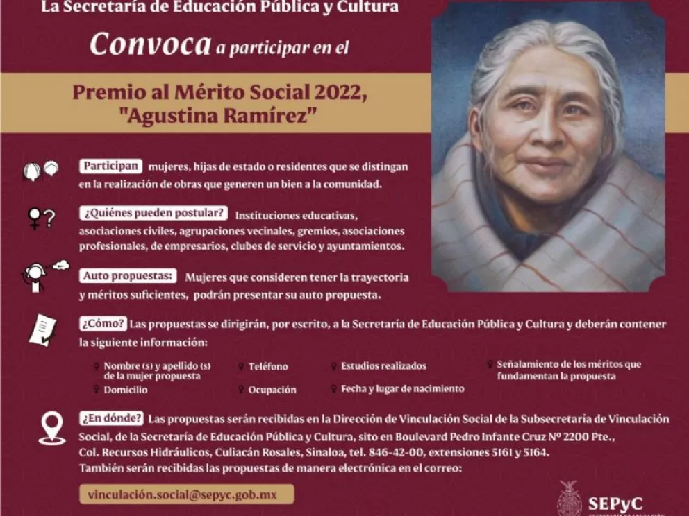 30 mujeres se proponen para el Premio “Agustina Ramírez” 2022