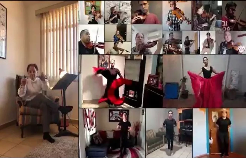 Estreno del video El Sinaloense en casa desde 100 celulares