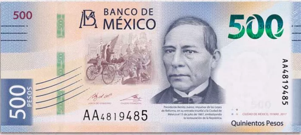 Billetes mexicanos entre los más bonitos del 2018