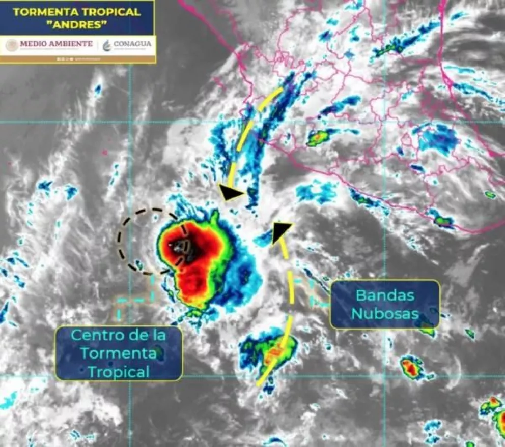 Andrés, la primera tormenta tropical del año