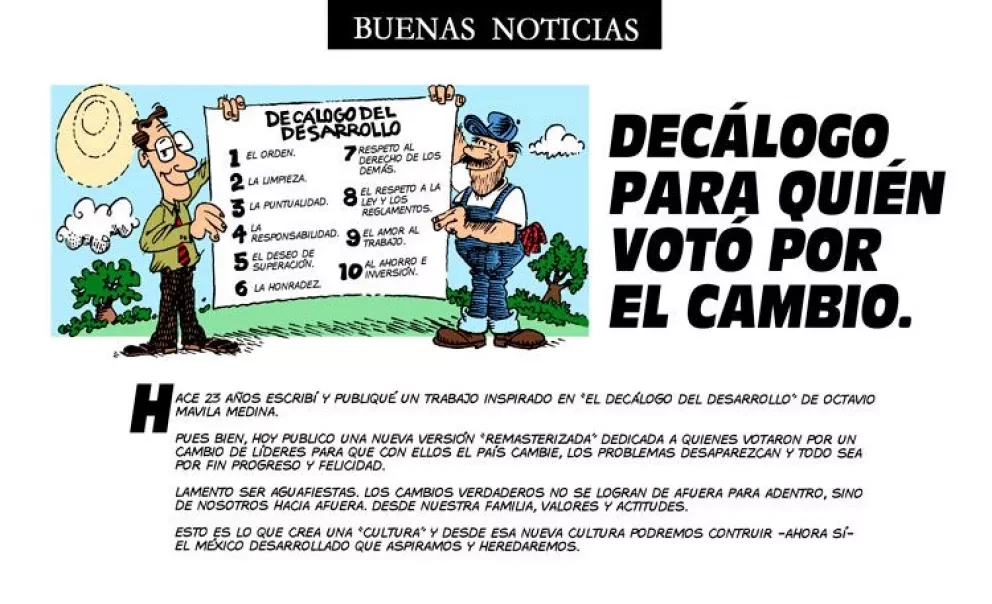 Los 10 puntos del Decálogo del Desarrollo