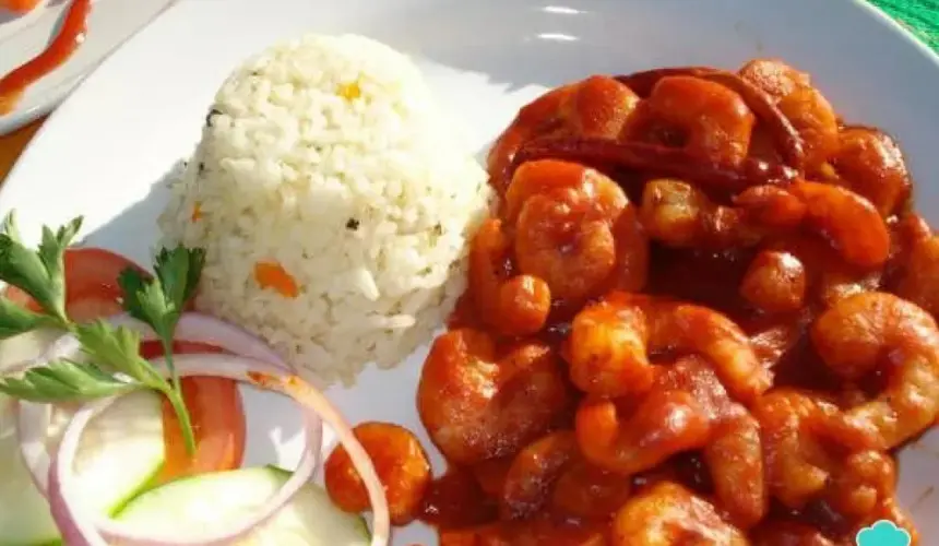 Camarones a la diabla para la hora de comer