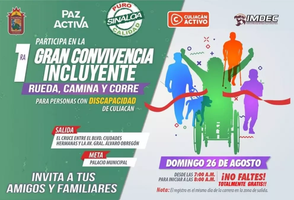 Primera carrera para personas con discapacidad en Culiacán