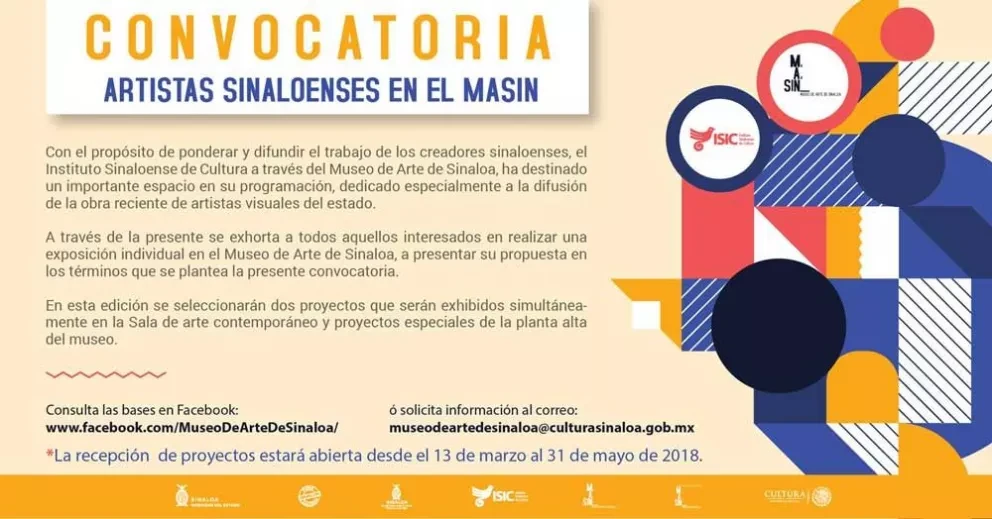 Convocatoria Artistas Sinaloenses en el MASIN