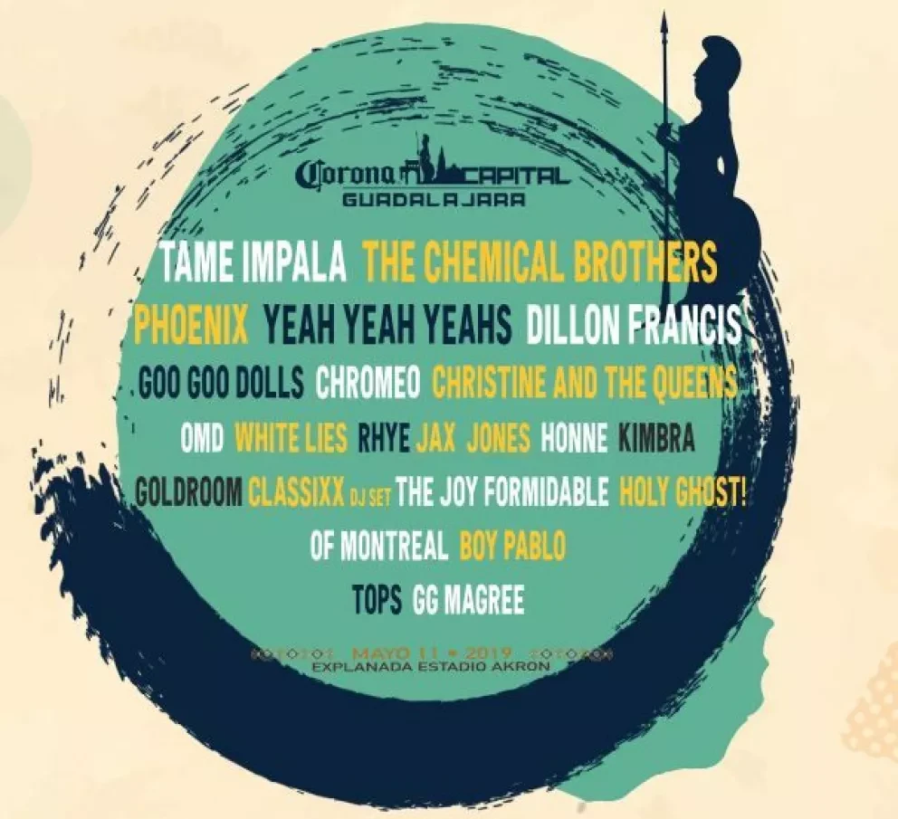 Este es el cartel del Corona Capital Guadalajara