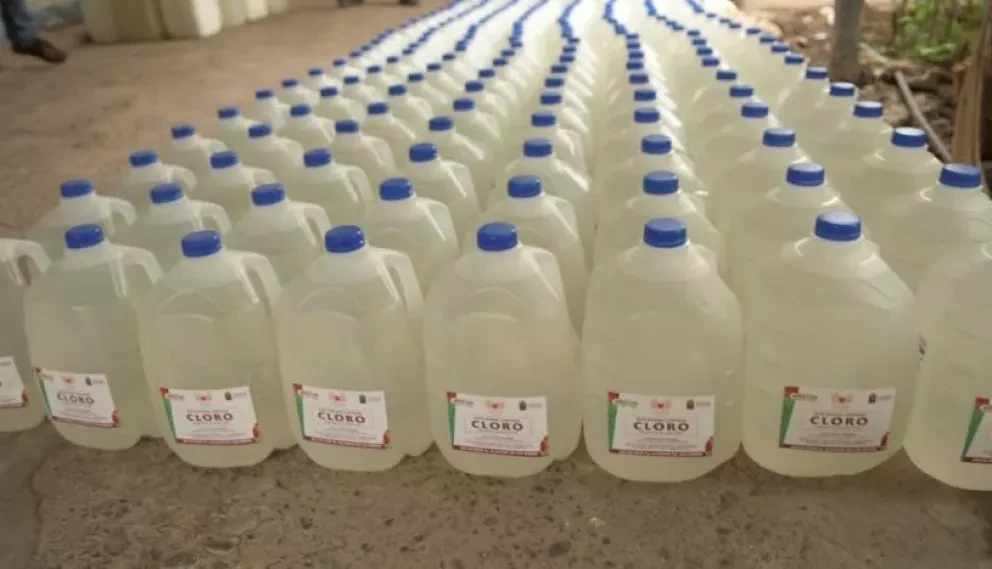 Cloro elaborado en la cárcel es repartido en colonias de Culiacán