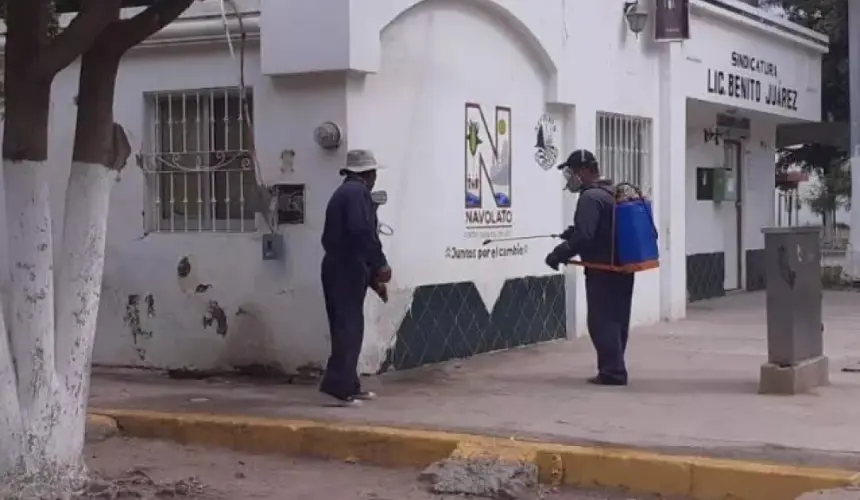 Inician campaña de desinfección de áreas públicas por el Coronavirus en Villa Juárez