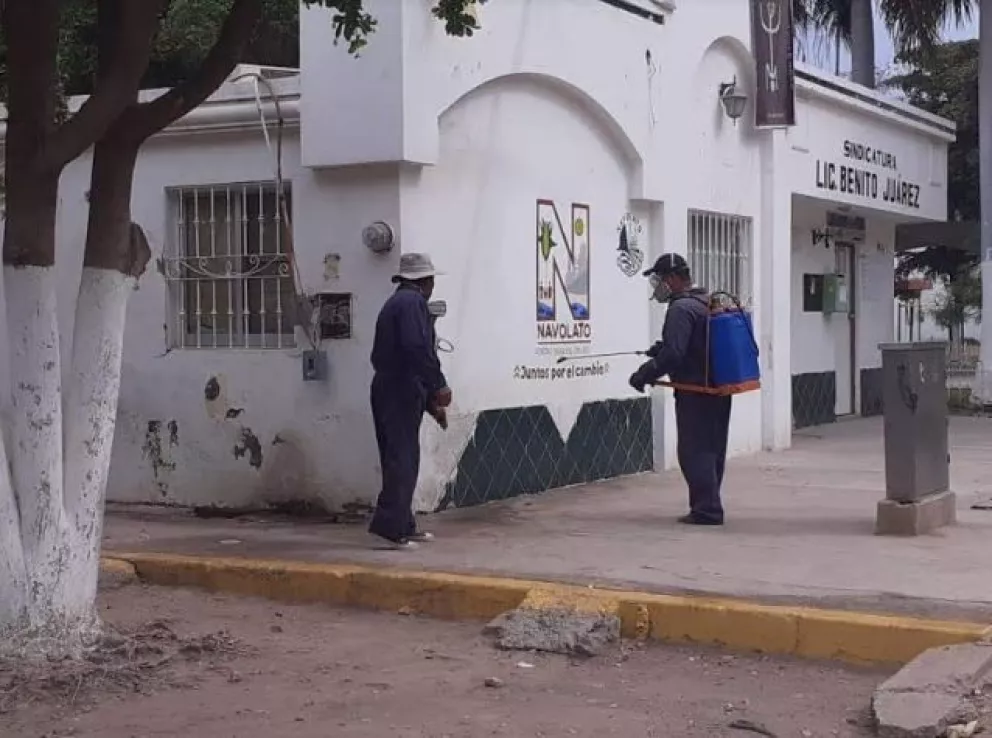 Inician campaña de desinfección de áreas públicas por el Coronavirus en Villa Juárez