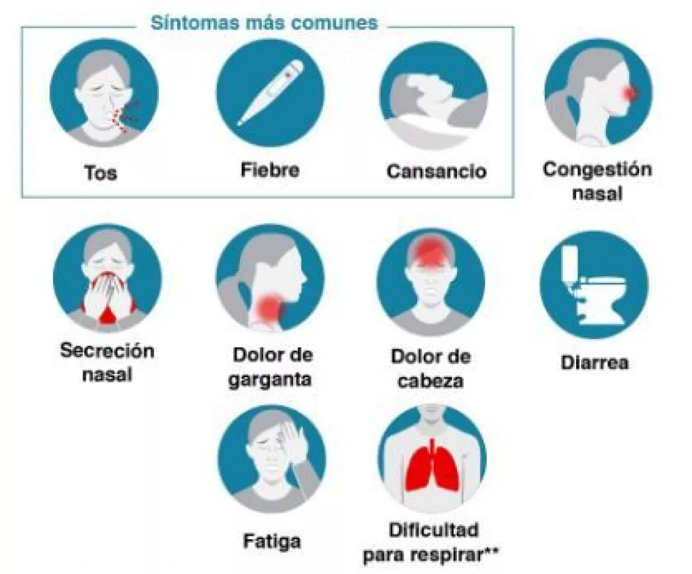 Identifica síntomas de Coronavirus de la cabeza a los pies