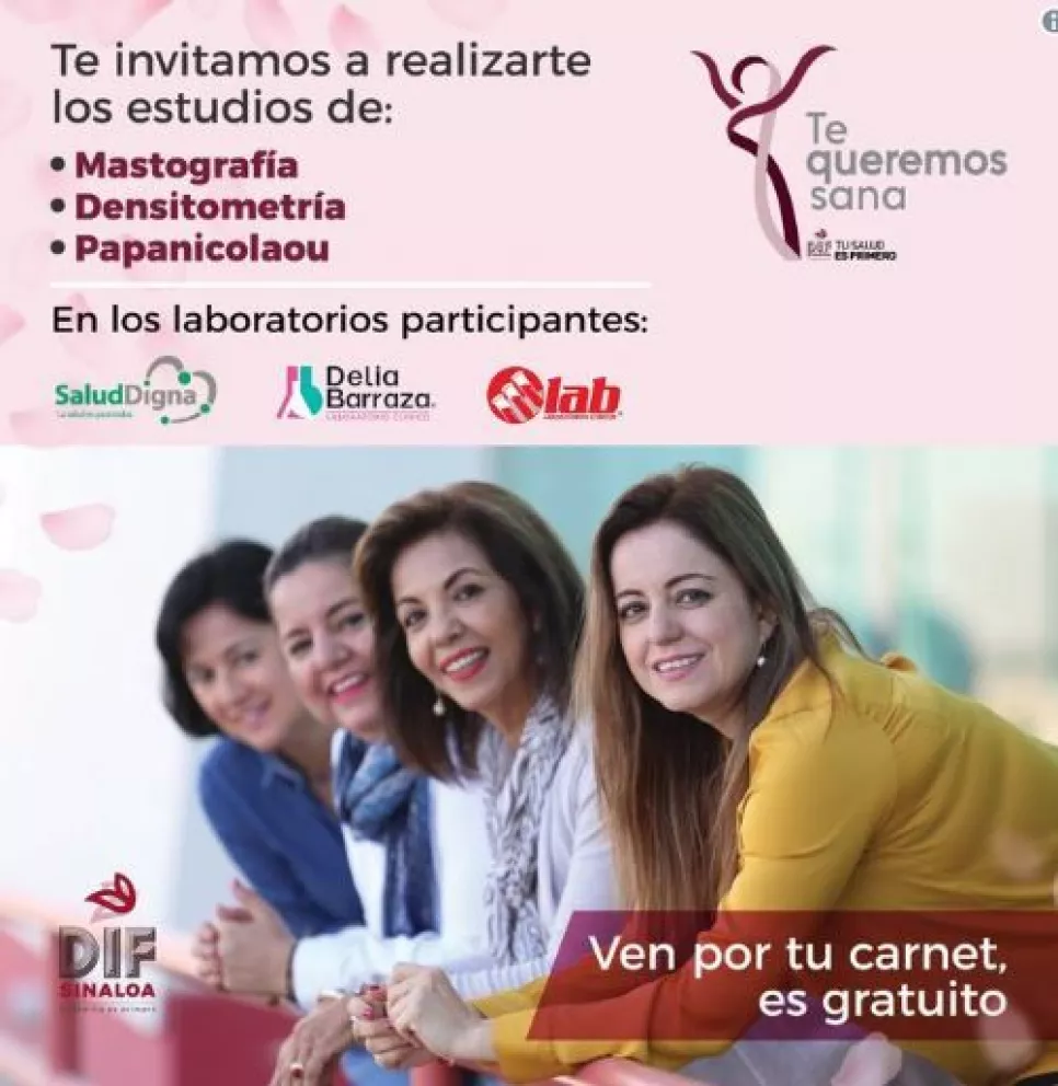 Estudios gratuitos para mujeres con “Te Queremos Sana”