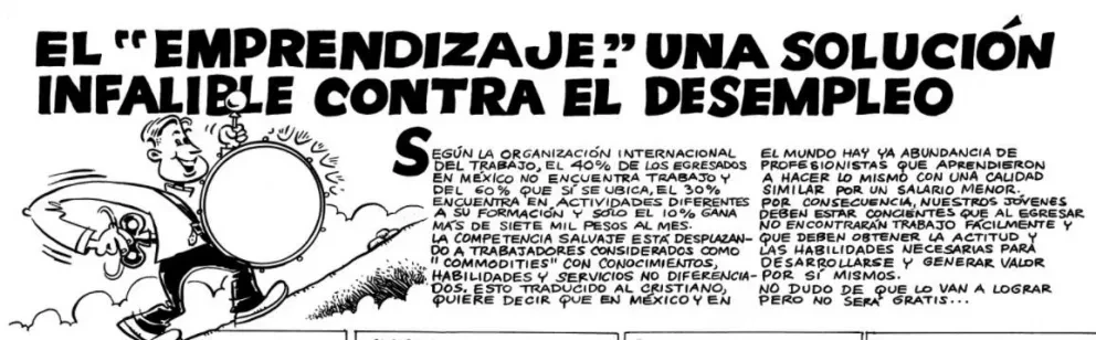 Emprendizaje vs desempleo