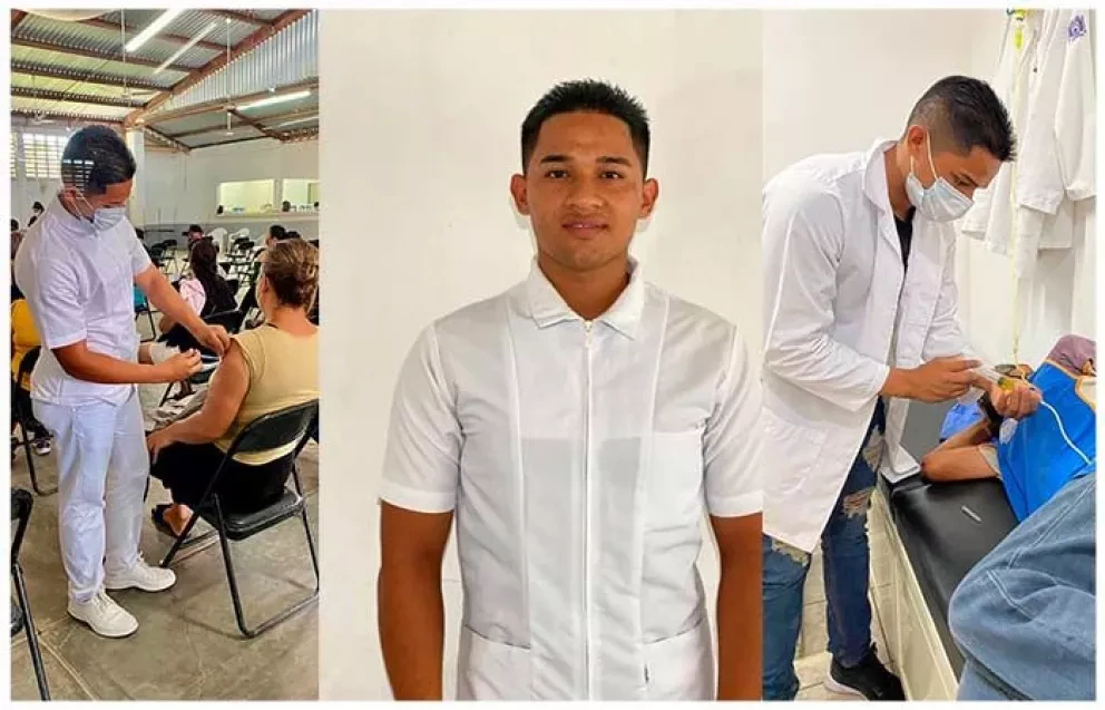 Abraham Benítez futuro enfermero orgulloso de ayudar a su gente en Villa Juárez
