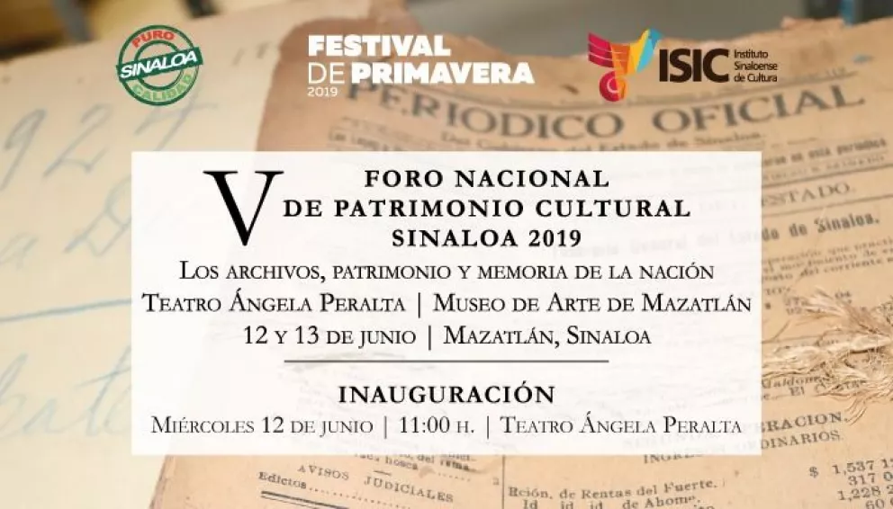 Asiste al V Foro Nacional de Patrimonio Cultural Sinaloa 2019