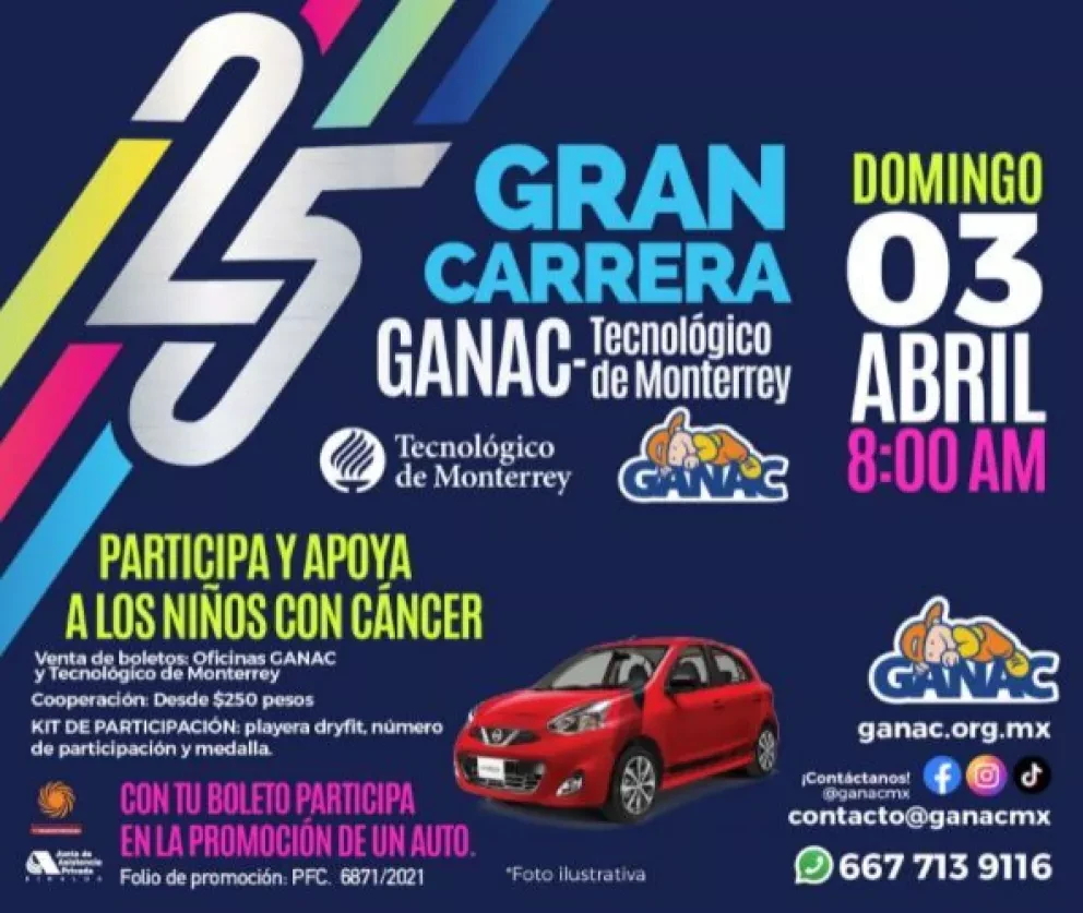 25ta gran carrera GANAC-Tecnológico de Monterrey 2022 ¿Has escuchado de ella?