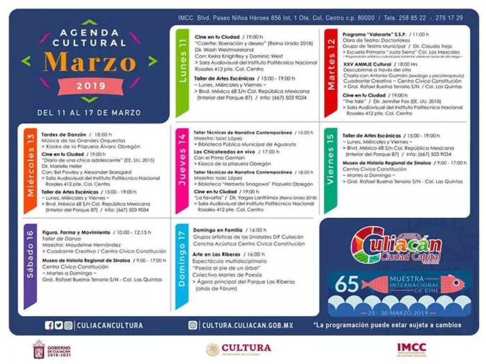Teatro, cine y mucho más esta semana en Culiacán